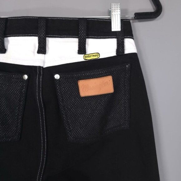 PETER MAX SPECIAL EDITION‎ Wrangler Jeans Black 26 ITALY🇮🇹MADE Retro Straight - Picture 9 of 12